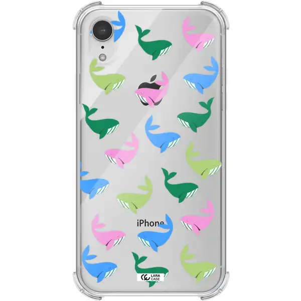 Colorful Whales Apple iPhone XR Clear PC Case