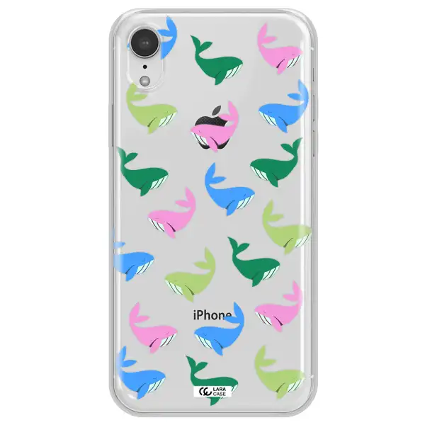 Colorful Whales Apple iPhone XR Clear TPU Case
