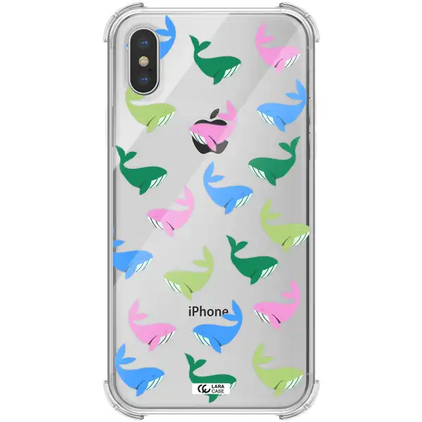 Colorful Whales Apple iPhone XS Clear PC Case
