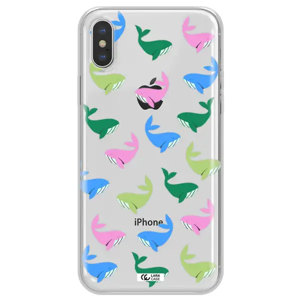 Colorful Whales Apple iPhone XS max Clear TPU Case