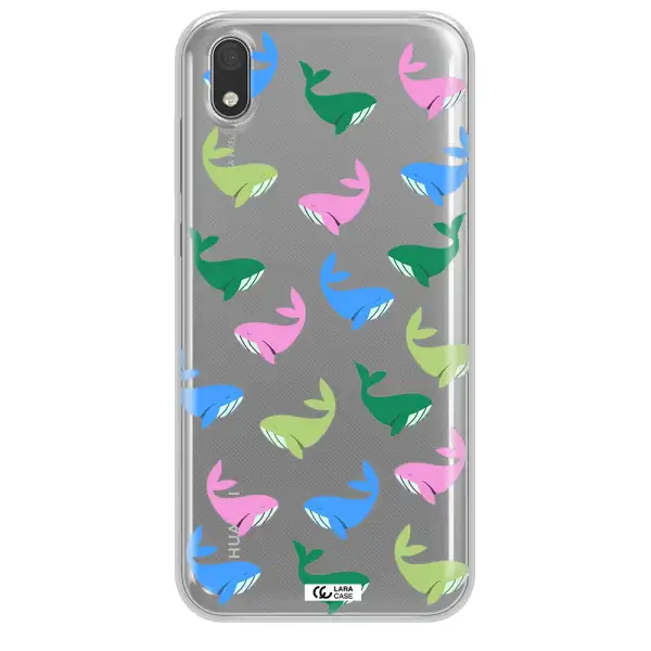 Colorful Whales Huawei Honor 8S Clear TPU Case