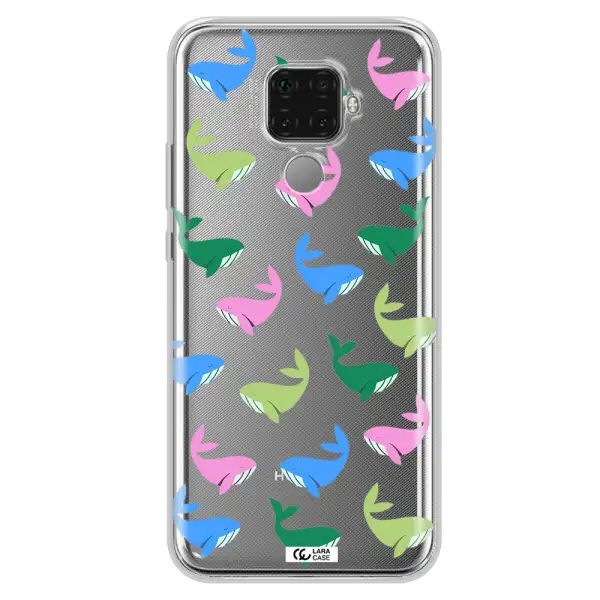 Colorful Whales Huawei Mate 30 Lite Clear TPU Case
