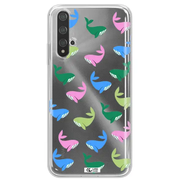 Colorful Whales Huawei Nova 5t Clear TPU Case