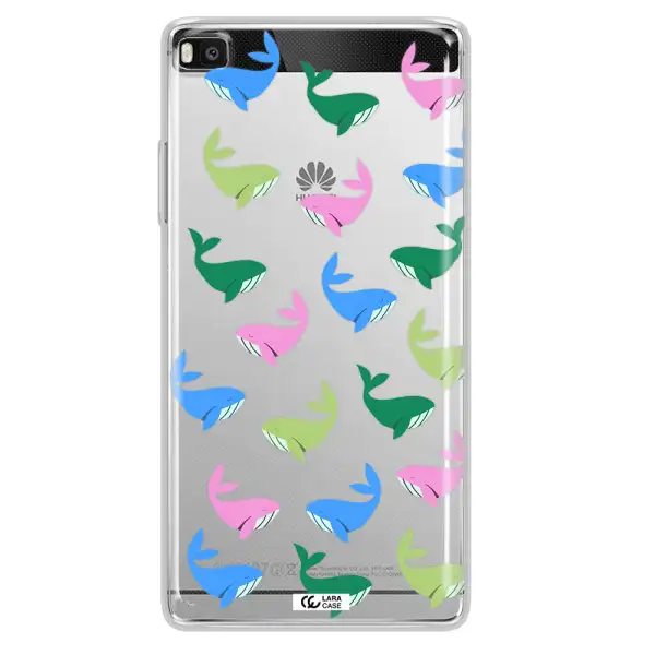 Colorful Whales Huawei P8 Clear TPU Case