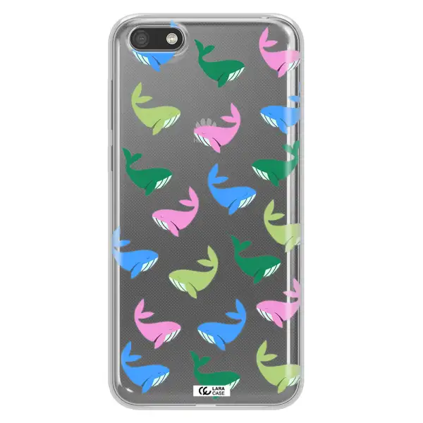 Colorful Whales Huawei Y5 2018 Clear TPU Case
