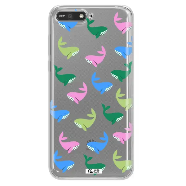 Colorful Whales Huawei Y6 2018 Clear TPU Case