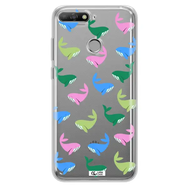 Colorful Whales Huawei Y6 Prime 2018 Clear TPU Case