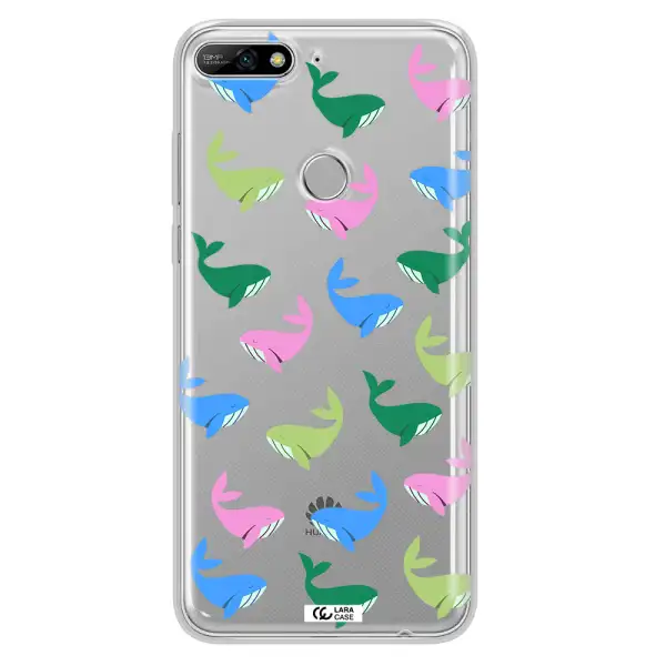 Colorful Whales Huawei Y7 2018 Clear TPU Case