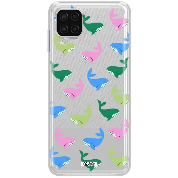 Colorful Whales Samsung A12 4g Clear TPU Case
