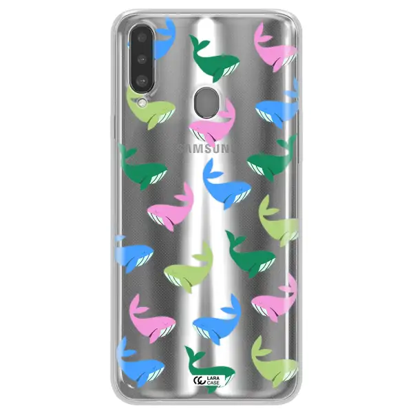 Colorful Whales Samsung A20S Clear TPU Case
