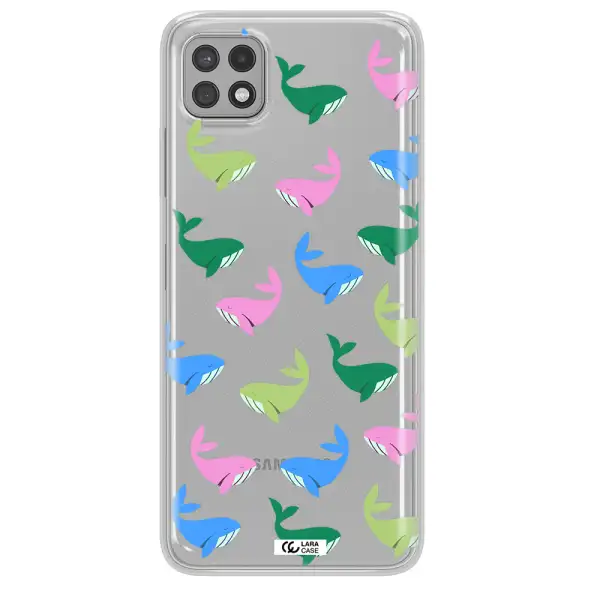 Colorful Whales Samsung A22 5g Clear TPU Case