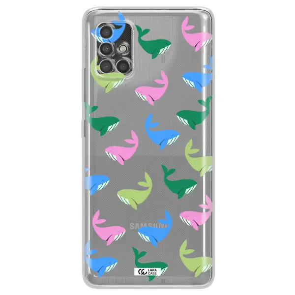 Colorful Whales Samsung A40S Clear Tpu Case