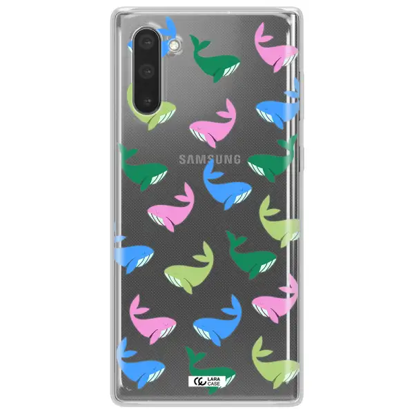 Colorful Whales Samsung Note 10 Clear TPU Case