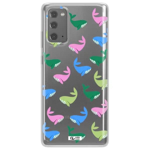 Colorful Whales Samsung Note 20 Clear TPU Case