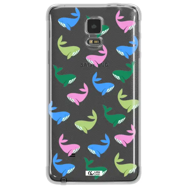Colorful Whales Samsung Note 4 Clear TPU Case