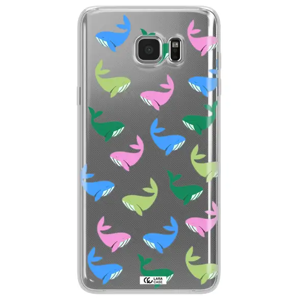 Colorful Whales Samsung Note 5 Clear TPU Case