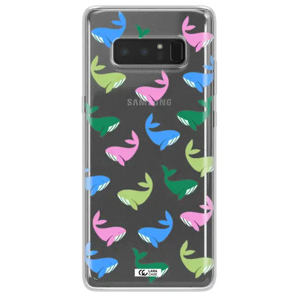 Colorful Whales Samsung Note 8 Clear TPU Case