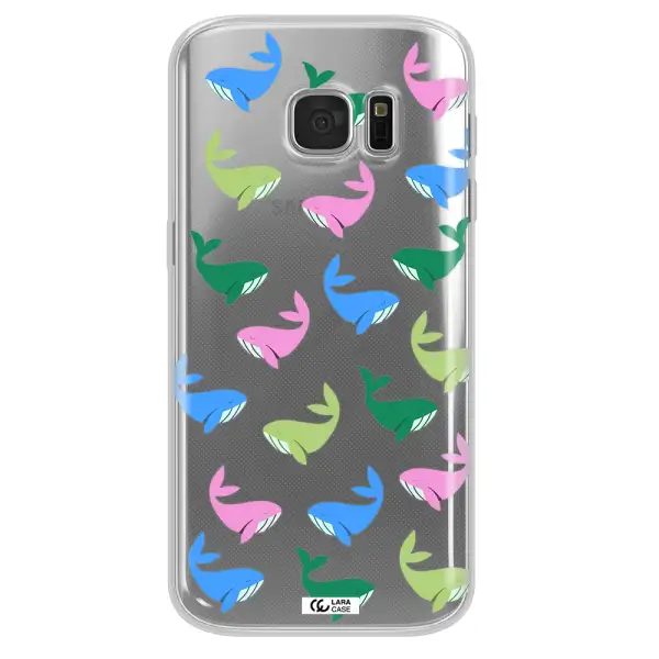 Colorful Whales Samsung S 7 Clear TPU Case