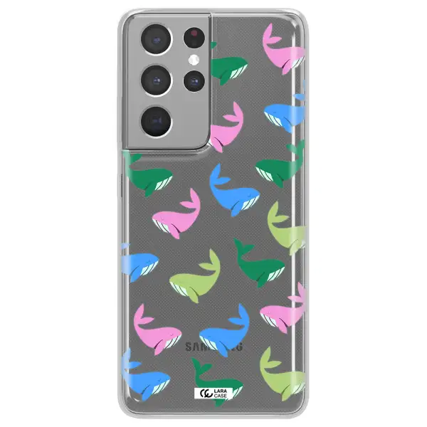 Colorful Whales Samsung S21 Ultra Clear TPU Case