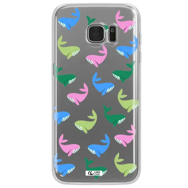 Colorful Whales Samsung S7 Edge Clear TPU Case