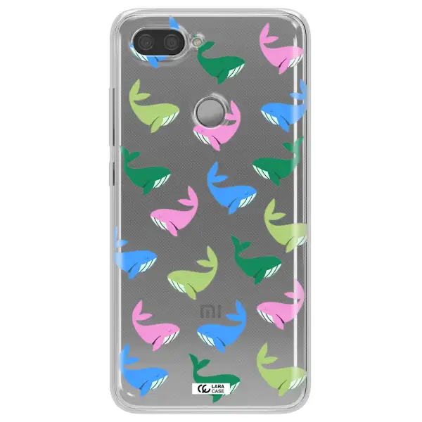 Colorful Whales Xiaomi Mi 8 Lite Clear TPU Case