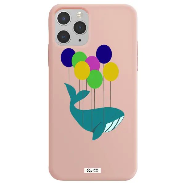Flying Whale Apple iPhone 11 pro max Silicone pastel pink Case