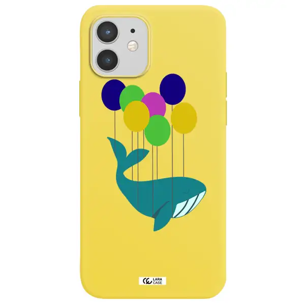 Flying Whale Apple iPhone 12 mini Silicone canary yellow Case