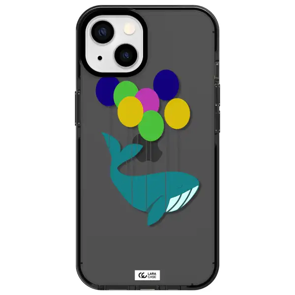 Flying Whale Apple iPhone 13 impact Smoke Black Case