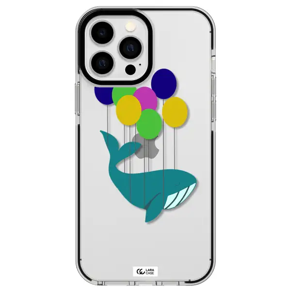 Flying Whale Apple iPhone 13 Pro Max impact black border Case