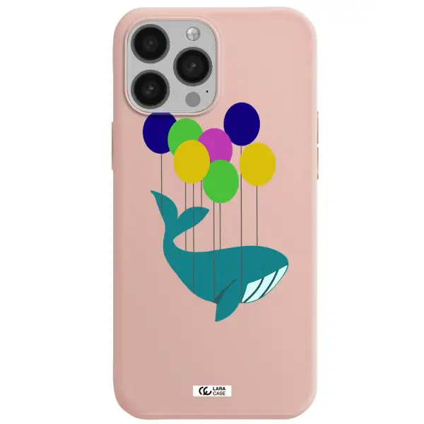 Flying Whale Apple iPhone 13 Pro Max Silicone pastel pink Case
