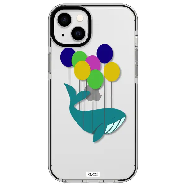 Flying Whale Apple iPhone 14 plus impact black border Case