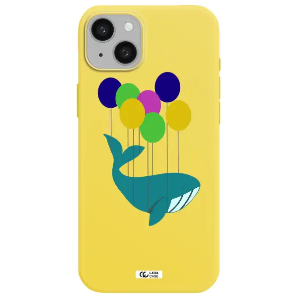 Flying Whale Apple iphone 15 plus Silicone canary yellow Case