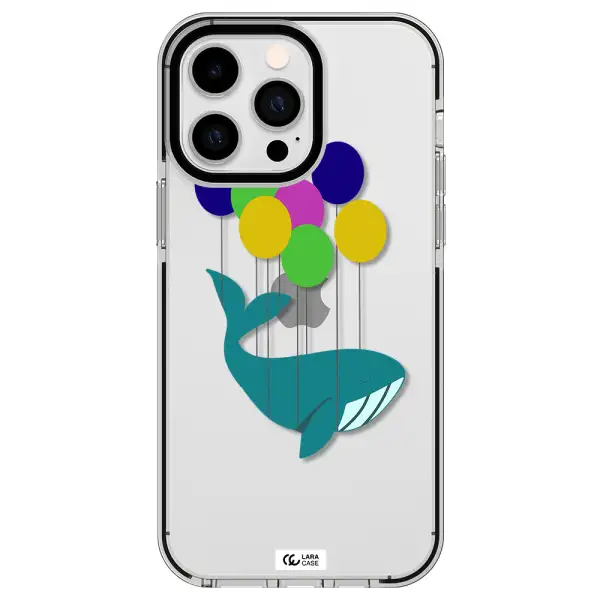 Flying Whale Apple iPhone 15 Pro impact black border Case