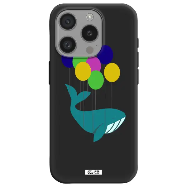 Flying Whale Apple Iphone 15 Pro Silicone Black Case
