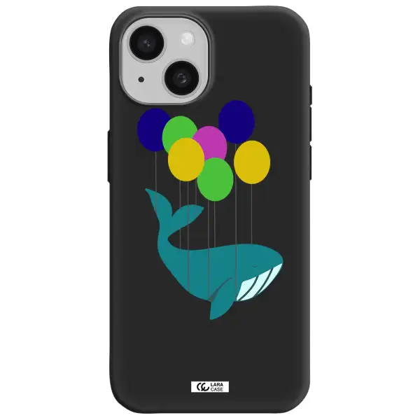 Flying Whale Apple iPhone 15 Silicone black Case