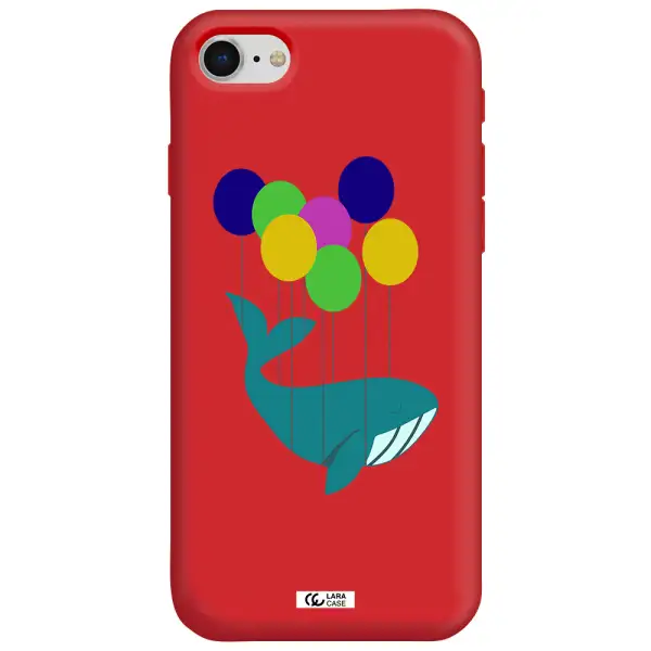 Flying Whale Apple iPhone se 2020 Silicone Imperial Red Case
