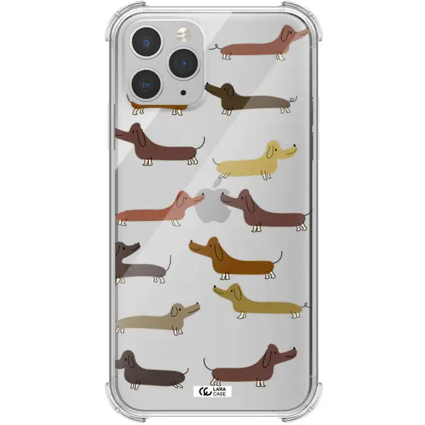 Dachshund Dogs Apple iPhone 11 pro Clear PC Case