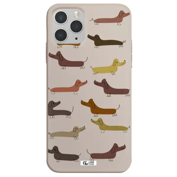 Dachshund Dogs Apple iPhone 11 pro Silicone Stone Case