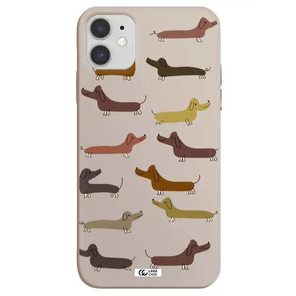 Dachshund Dogs Apple iPhone 11 Silicone Stone Case