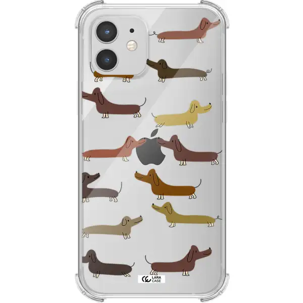 Dachshund Dogs Apple iPhone 12 Clear PC Case