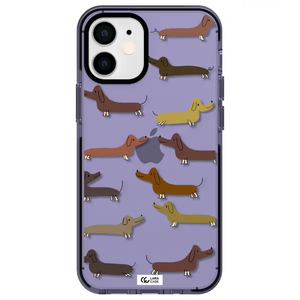 Dachshund Dogs Apple iPhone 12 mini impact Lilac Case