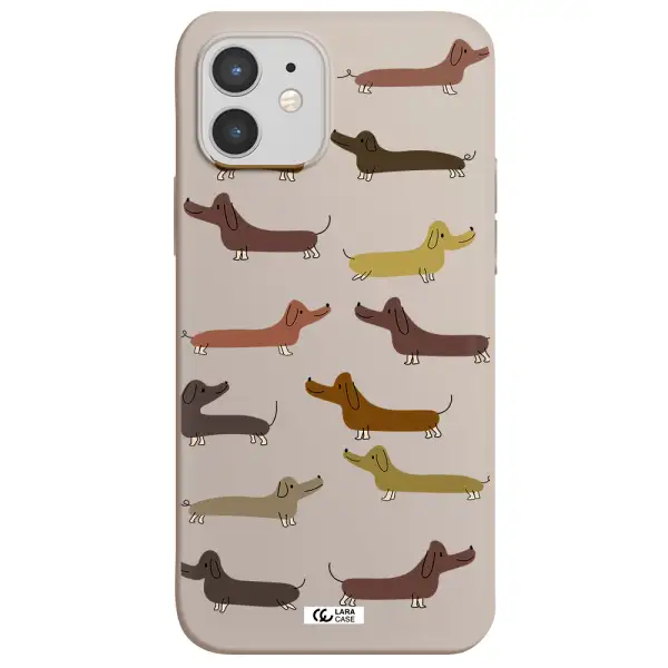 Dachshund Dogs Apple iPhone 12 mini Silicone Stone Case