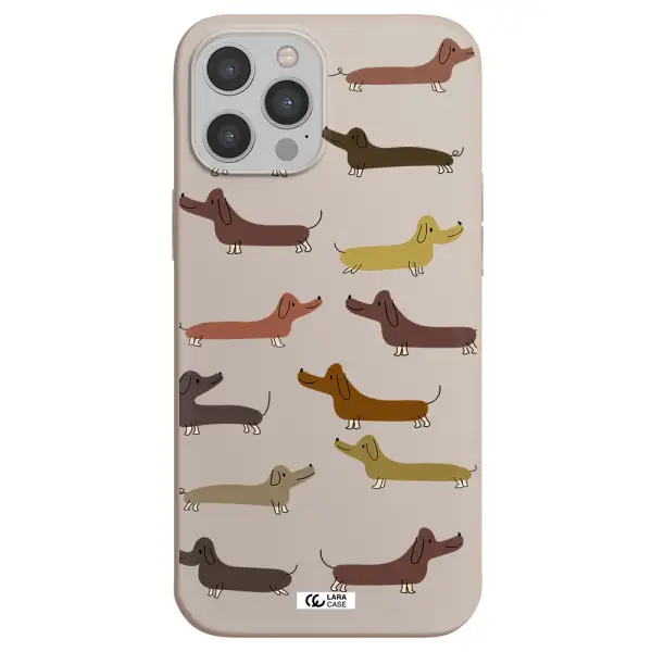 Dachshund Dogs Apple iPhone 12 pro Silicone Stone Case