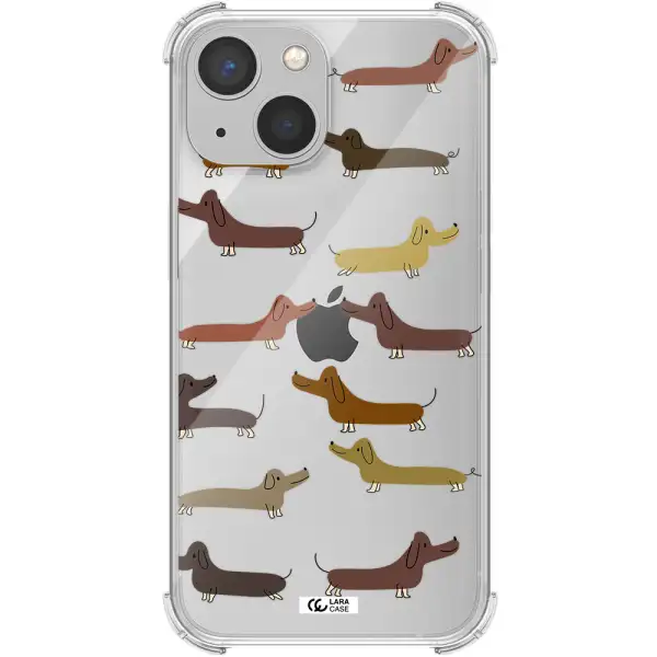 Dachshund Dogs Apple iPhone 13 mini Clear PC Case