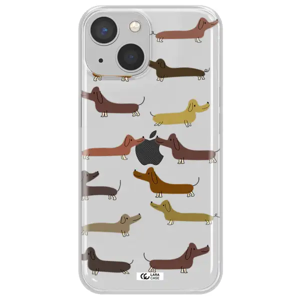 Dachshund Dogs Apple iPhone 13 mini Clear TPU Case