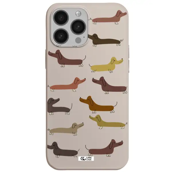 Dachshund Dogs Apple iPhone 13 Pro Max Silicone Stone Case