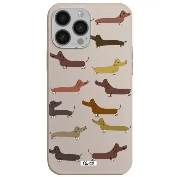 Dachshund Dogs Apple iPhone 13 Pro Silicone Stone Case