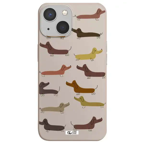 Dachshund Dogs Apple iPhone 13 Silicone Stone Case