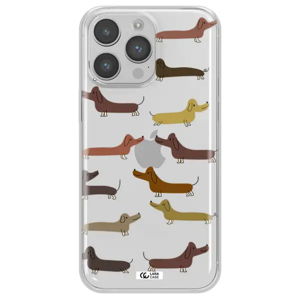 Dachshund Dogs Apple iPhone 14 pro Clear TPU Case