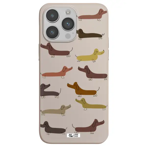 Dachshund Dogs Apple iPhone 14 pro max Silicone Stone Case